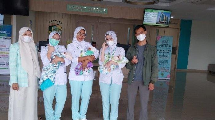 Ibu di Sukabumi Lahirkan Bayi Kembar Tiga, Semuanya Laki-laki