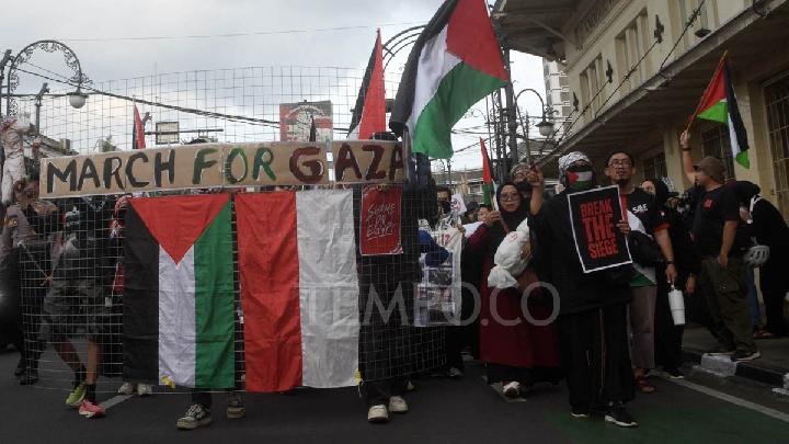 4 Tuntutan dalam Aksi Solidaritas Global March to Gaza