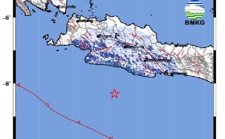 Gempa M4,9 Goyang Selatan Jawa Barat, Terasa Sampai Banjar