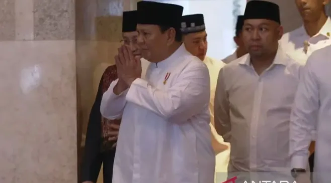 Presiden Prabowo dan Wapres Gibran Shalat Idul Fitri Bersama Di Masjid Istiqlal